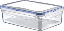 Kunststoff-Lebensmittelbox mit Deckel und Dichtung, mit Einsatzgitter 4,3 l