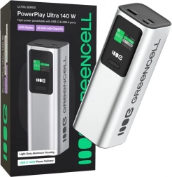 Power Bank 25200 mAh with 140 W Fast Charging PD GREEN CELL PowerPlay Ultra