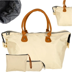 Multifunktionale Kinderwagen-Reisetasche für Mütter – Set – Beige