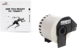 Kontinuierliches Band für Brother Drucker, schwarzer Druck auf weißem Untergrund 62 mm x 30,48 m