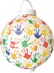 Lampion en papier 20 cm à piles