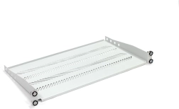 Stationäres 1U-Regal für 19"-Rack grau