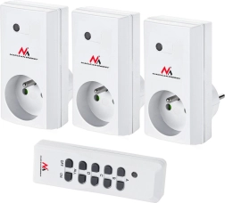 Set van binnenshuis stopcontacten met afstandsbediening MACLEAN ENERGY – 3 stuks, programmeerbaar