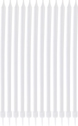 Lange weiße Kuchenkerzen 14,5 cm, 12 Stk.