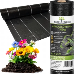 Agrotextile UV noire anti-mauvaises herbes 140 g/m² 1,6 × 50 m