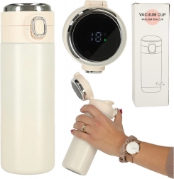 Thermobecher mit LED-Mundstück 420 ml beige