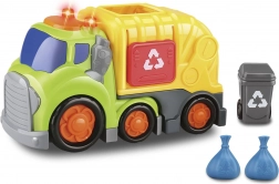 Kiddy toy garbage truck with light and sound effects 19.5 cm with bin