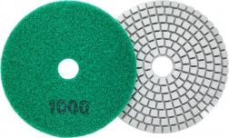 Set aus diamantbeschichteten Polierscheiben 80 mm für Fliesen und Stein, trocken und nass, mit Klettverschluss – Körnung 1000, 10 Stk.