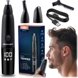 Berdsen Nasen- und Ohrenhaartrimmer 3-in-1 schwarz