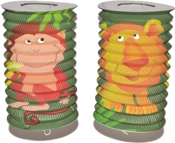 Animal Motif Cylinder Lantern 16 cm