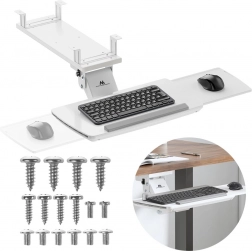 Tastaturhalter unter Tisch weiß