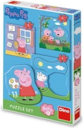 Puzzle Set Peppa Pig: Family 3–5 Pieces for Toddlers