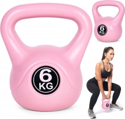 Kettlebell 6 kg rosa ModernHome – Hantel für funktionelles Training und Kraftaufbau