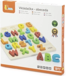Wooden puzzle with letters for children