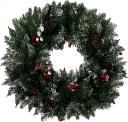 Dekorativer Weihnachtskranz verschneit Ruhhy