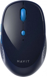 Souris ergonomique sans fil HAVIT, bleue