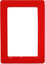Magnetic self-adhesive frame size 13.0x8.1 cm - red