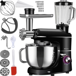 RUHHY 3-in-1 planetaire keukenrobot met blender en vleesmolen, 6,2 l, 1500 W