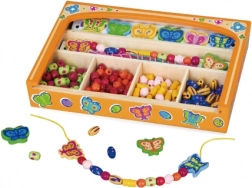 Houten kralenset om te rijgen