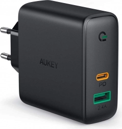 AUKEY PA-D3 Wall Charger 2×USB with Power Delivery 60 W
