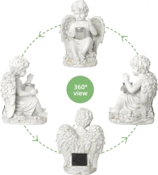 Solar angel figurine with LED light 18 cm