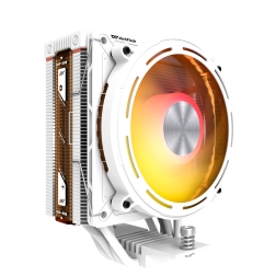 Active CPU cooler DarkFlash E400 white with LED display and ARGB