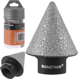Diamanten conische frees voor tegels en beton 2–35 mm BIGSTREN, schroefdraad M14