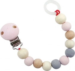 Hess pink pacifier clip