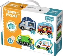 Children's puzzles with vehicle motifs from Trefl