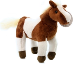 Brown and white plush horse 23 cm