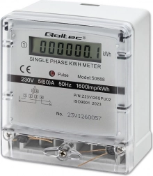 Single-phase Electric Meter Qoltec 230V with LCD Display