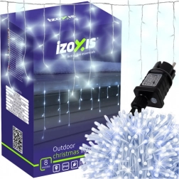 Weihnachtliche LED-Lichterkette 300 LEDs, Kaltweiß, 15 m, IZOXIS, für außen und innen, IP44, 8 Modi mit Flash-Effekt