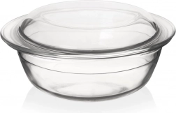 Glazen hittebestendige schaal met deksel 1,5 l