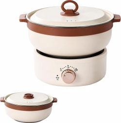 Tragbarer multifunktionaler elektrischer Kochtopf, faltbar, 2,5 l, 700 W – 1 Stück