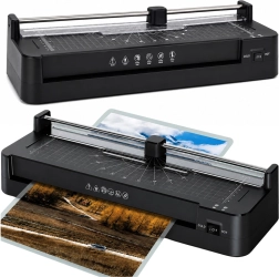 A3 3-in-1 Laminator with Cutter and Hot/Cold Lamination Function, Black