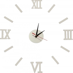 Ensemble d’horloge murale 3D DIY réglable argent 130 cm