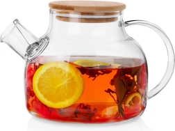 Glazen theepot met rvs filter 1 l