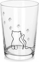 Glas mit Katzenmotiv 500 ml