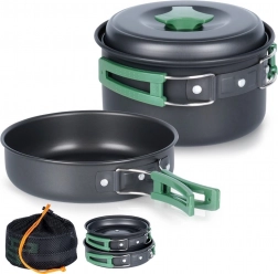 Aluminium-Trekking-Kochset 2-teilig 500/900 ml