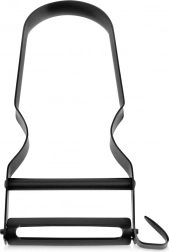 Stainless steel vegetable and fruit peeler, black, 11.5 cm