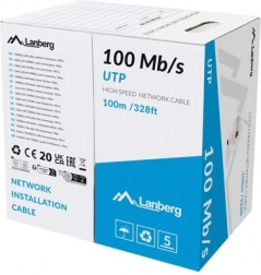 LAN-Kabel UTP 100MB/s CCA 100m grau