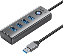 USB-Hub ORICO 4× USB 3.0, grau
