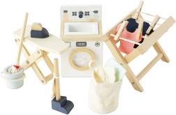 Le Toy Van meuble en bois pour maison de poupées – buanderie (set de 16 pièces)