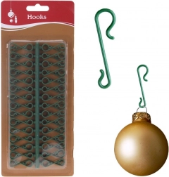 Groene haakjes voor kerstversieringen 3,5 cm, 60 stuks