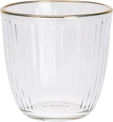 Verre 250 ml avec bord doré