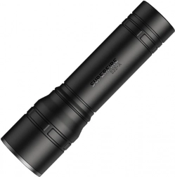 lampe de poche Superfire de poche avec chargement USB et 4 modes, noire
