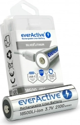 Rechargeable Battery EverActive 18500 Li-ion 3.7V 2100 mAh USB-C