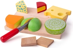 Bigjigs Toys Wooden Cheese Set on Board