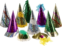 Partyhütchen für Bälle – Farbmix, Packung mit 25 Stück