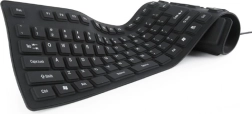 Clavier en silicone étanche USB avec fonction OTG, noir